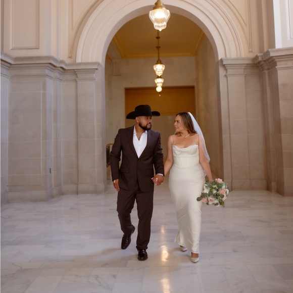 House of CB Charmaine Ivory Corset Maxi Bridal Dress - Picture 4 of 5